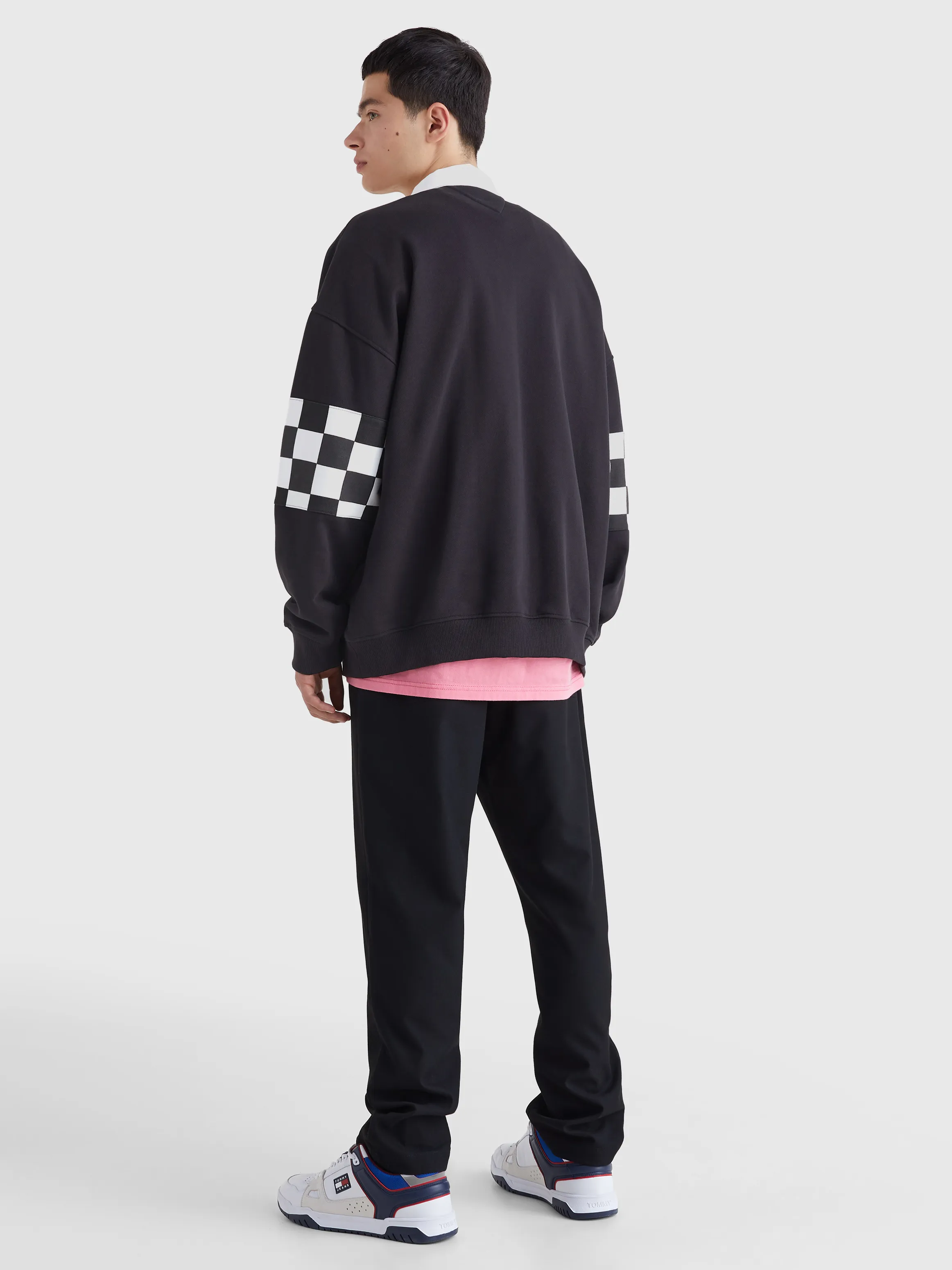 Checkerboard Logo Embroidery Rugby Shirt | Sweatshirts & Hoodies | Tommy Jeans