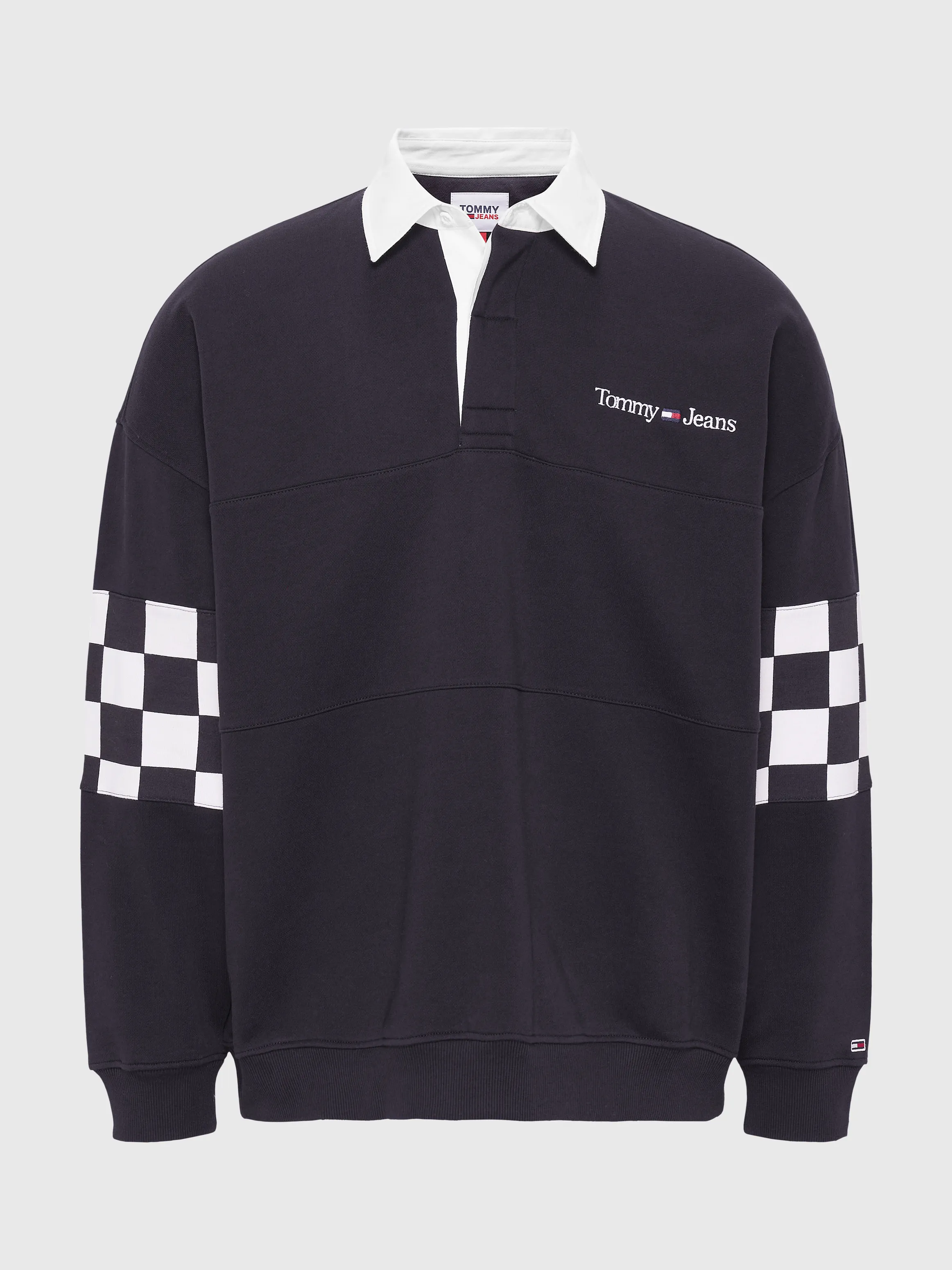 Checkerboard Logo Embroidery Rugby Shirt | Sweatshirts & Hoodies | Tommy Jeans