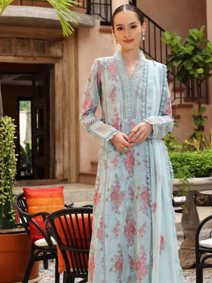 Chikankari Exclusive Embroidered Lawn Unstitched 3PCCH24-V1-D03