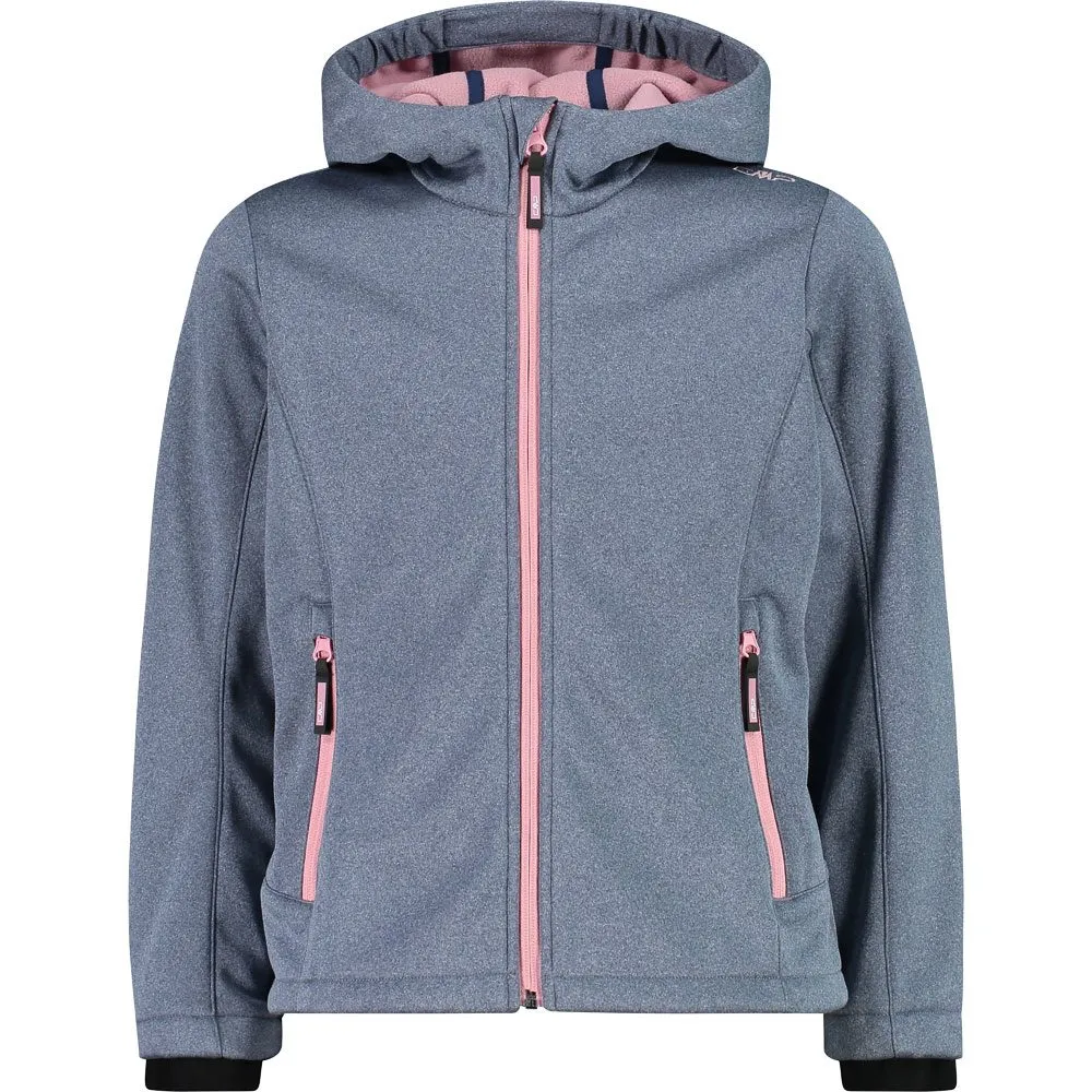 CMP - Fix Hood Softshell Jacket Girls blue melange