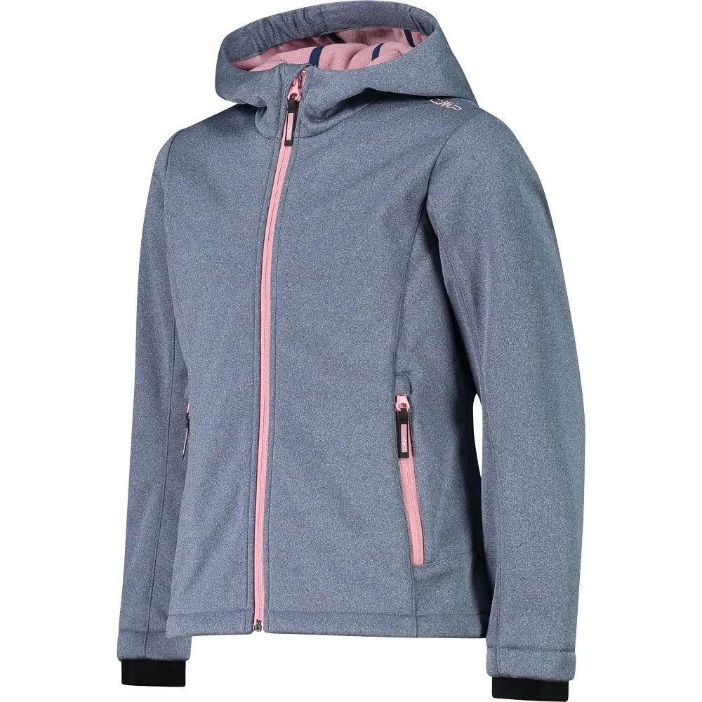 CMP - Fix Hood Softshell Jacket Girls blue melange