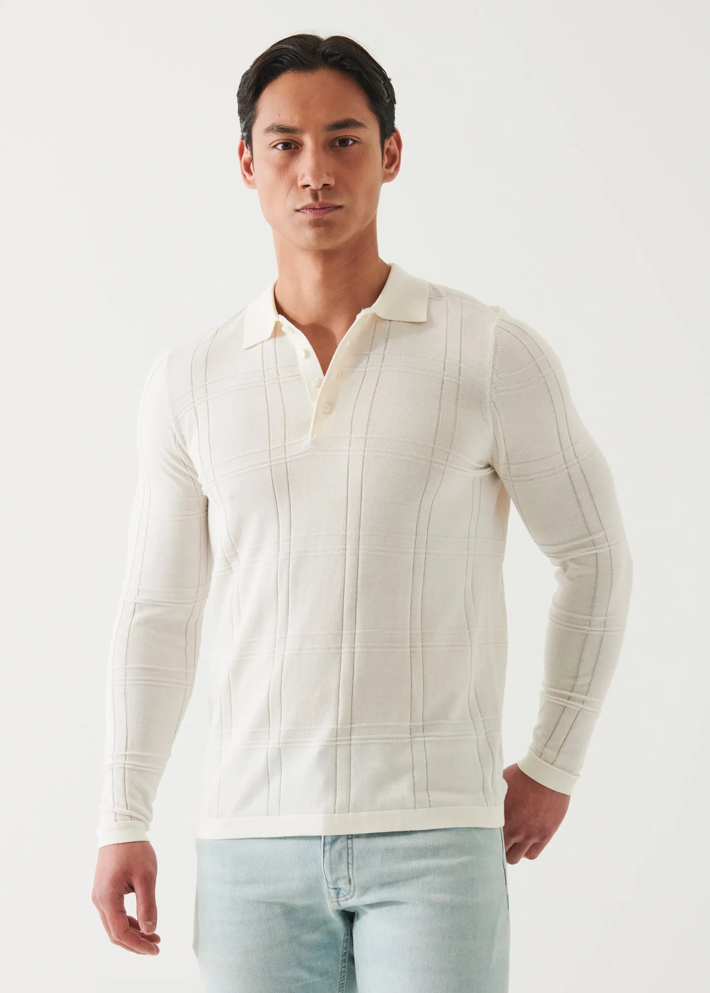 COTTON CUPRO LONG SLEEVE POLO