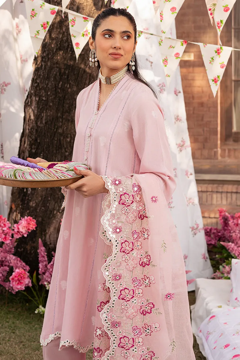 Cross Stitch Eid Lawn Unstitched Embroidered 3Pc Suit D-06 Cameo Pink