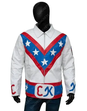 Daredevil Evel Knievel Stuntman Leather Jacket | Ujackets.com - 30%OFF