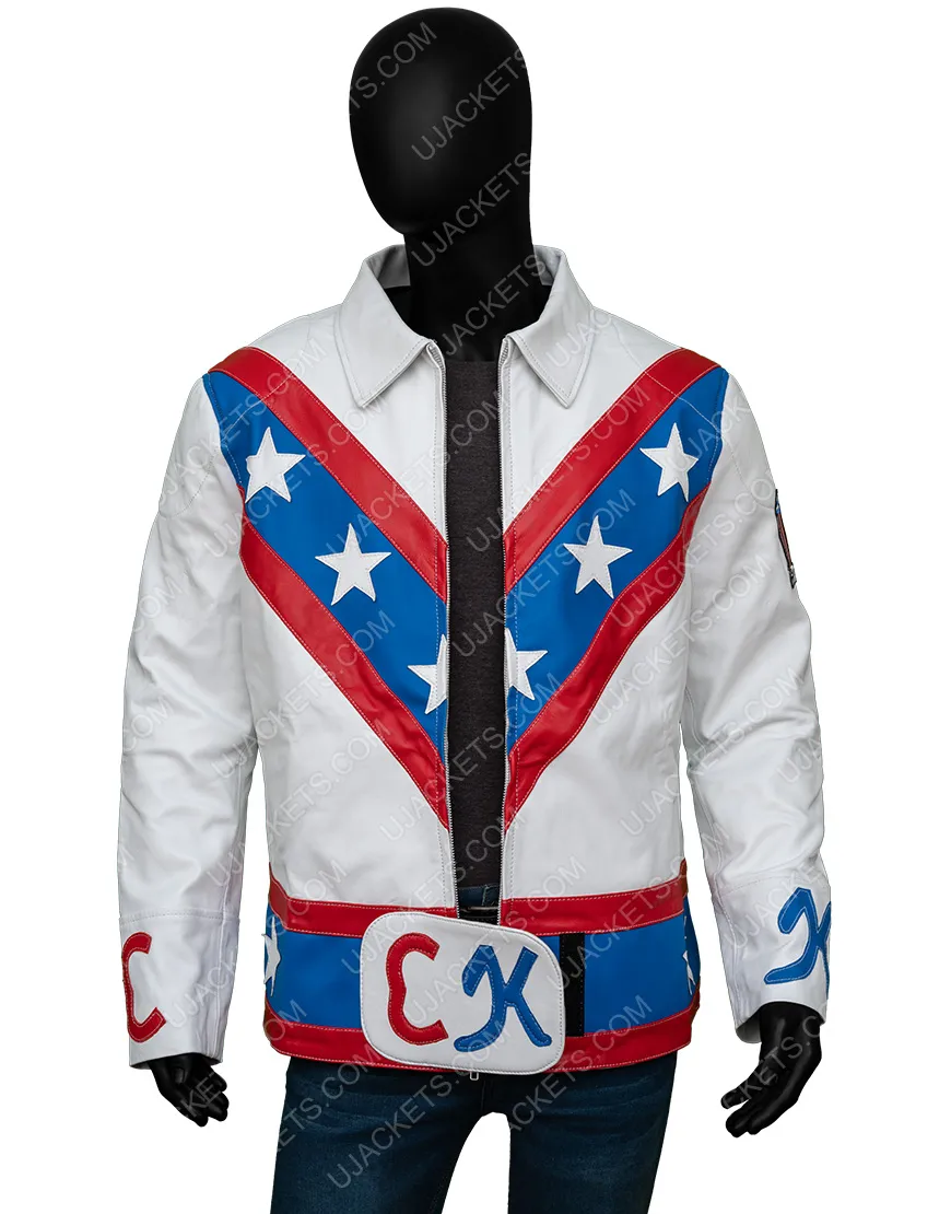 Daredevil Evel Knievel Stuntman Leather Jacket | Ujackets.com - 30%OFF