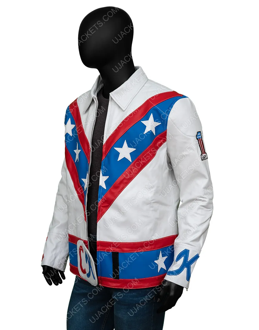 Daredevil Evel Knievel Stuntman Leather Jacket | Ujackets.com - 30%OFF