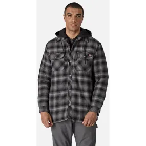 Dickies Fleece Hood Flannel Shirt Jacket Black/Timber