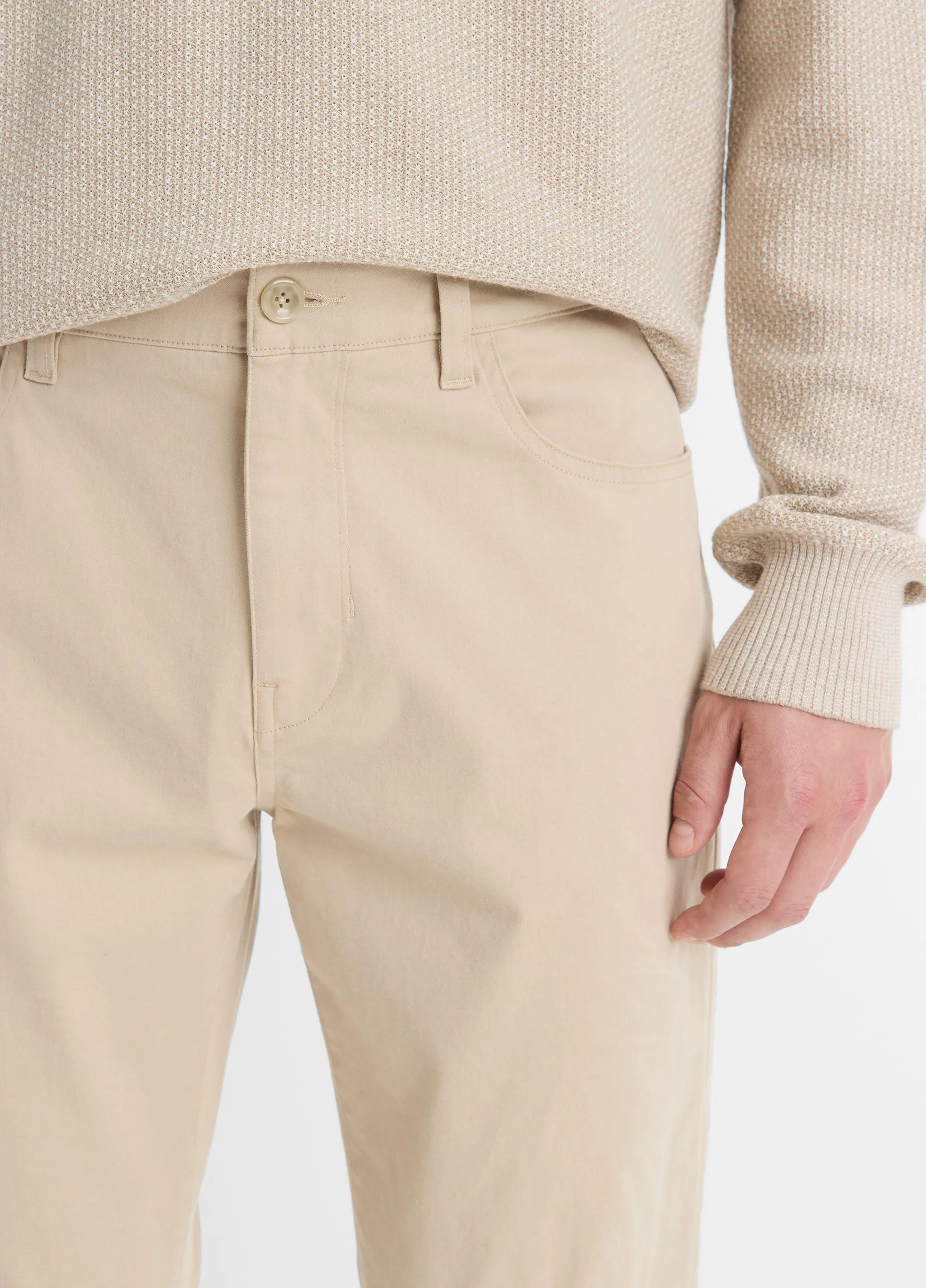 Dylan Slim 5-Pocket Peached Stretch-Cotton Pant