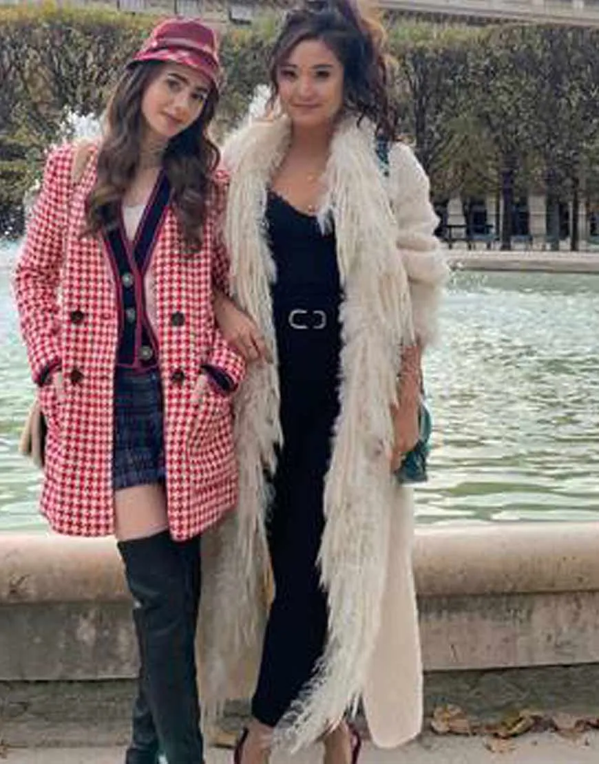 Emily In Paris Ashley Park Coat | Mindy Chen Fur Coat - Ujackets.com