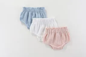 Gaia 100% Cotton bloomers: 0-3M, 3-6M, 6-12M, 1-2Y