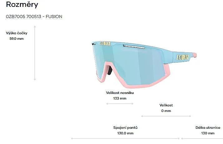 glasses Bliz Fusion - 52405-33/Pastel Blue/Smoke/Ice Blue Multi