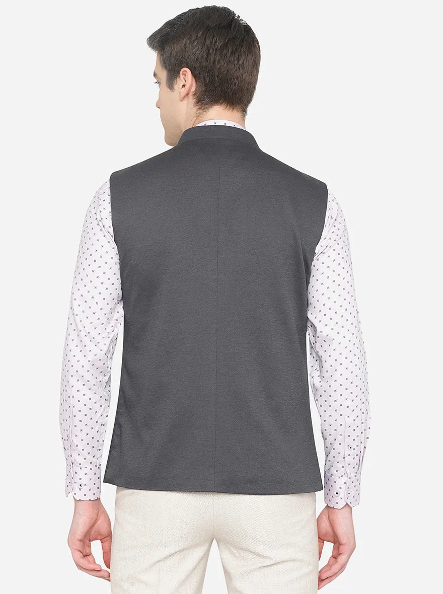 Grey Bandhgala Jacket | JB Studio