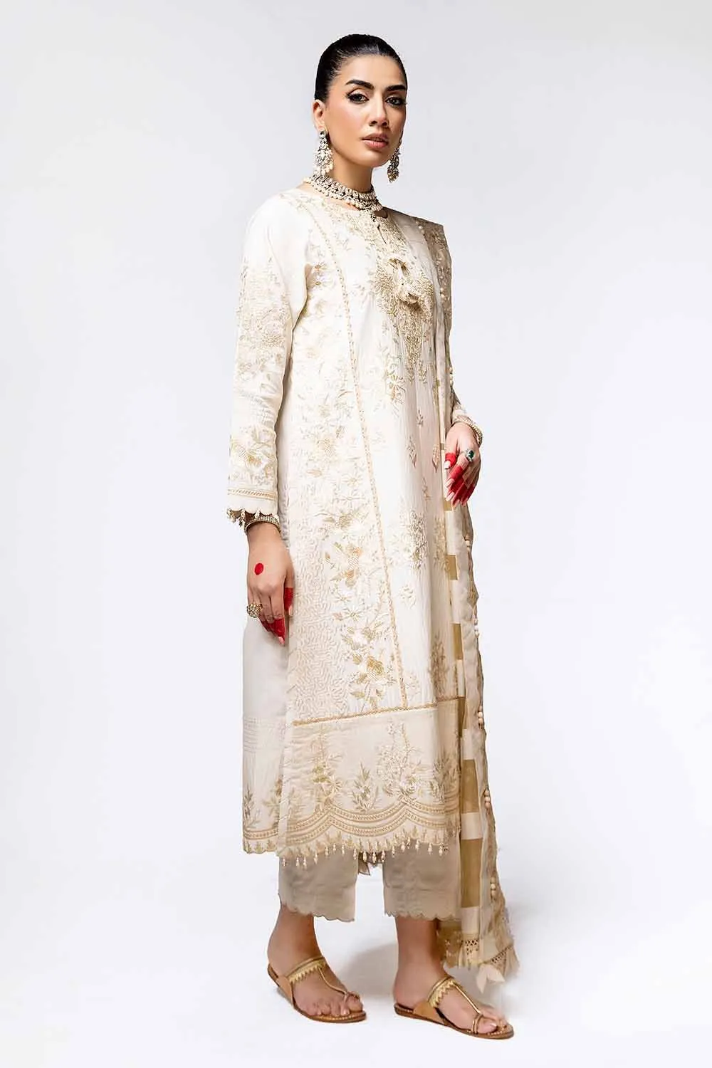 Gul Ahmed Eid ul Adha Embroidered Lawn Unstitched 3Pc Suit FE-42067