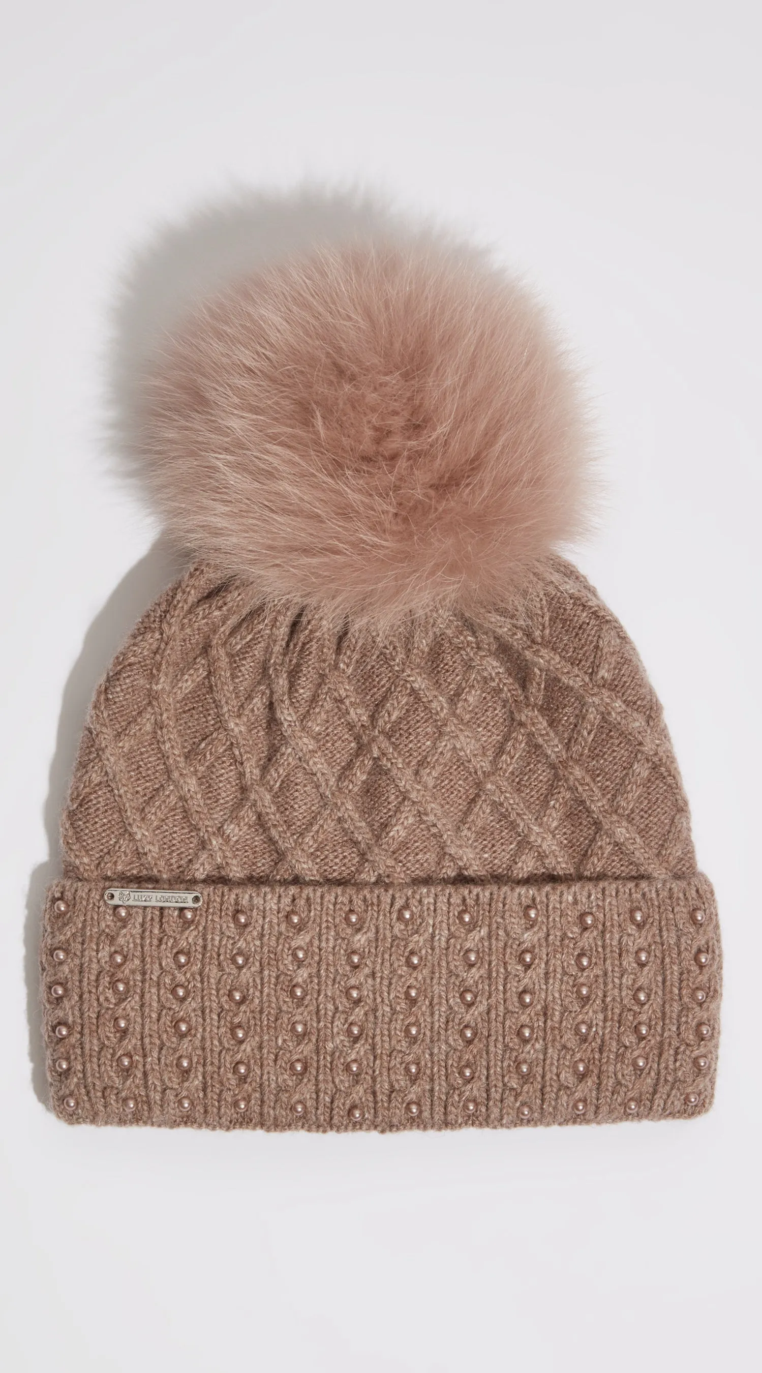 Harlow Pom Pom Hat - Taupe