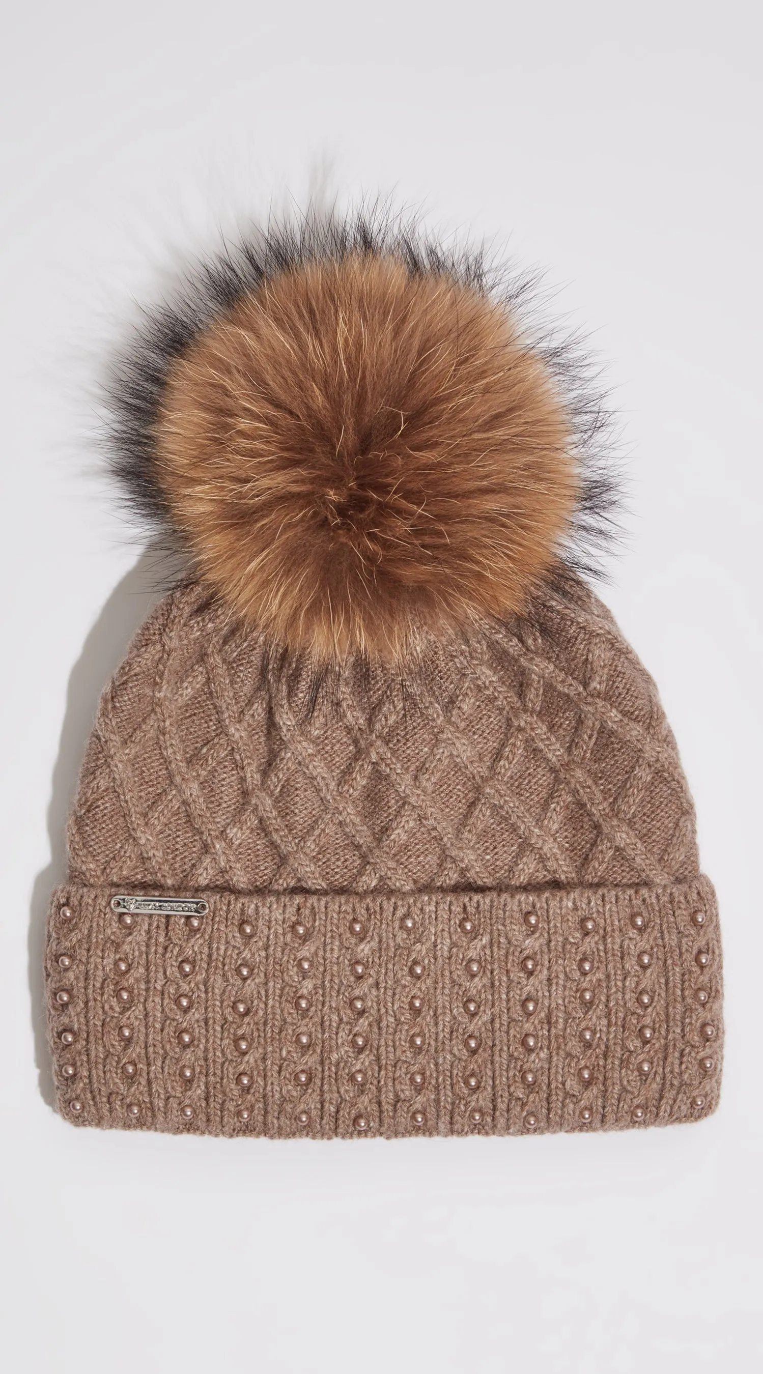 Harlow Pom Pom Hat - Taupe