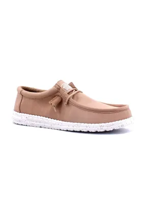 HEY DUDE Wally Slub Sneaker Vela Uomo Rosa Tan 40009-265