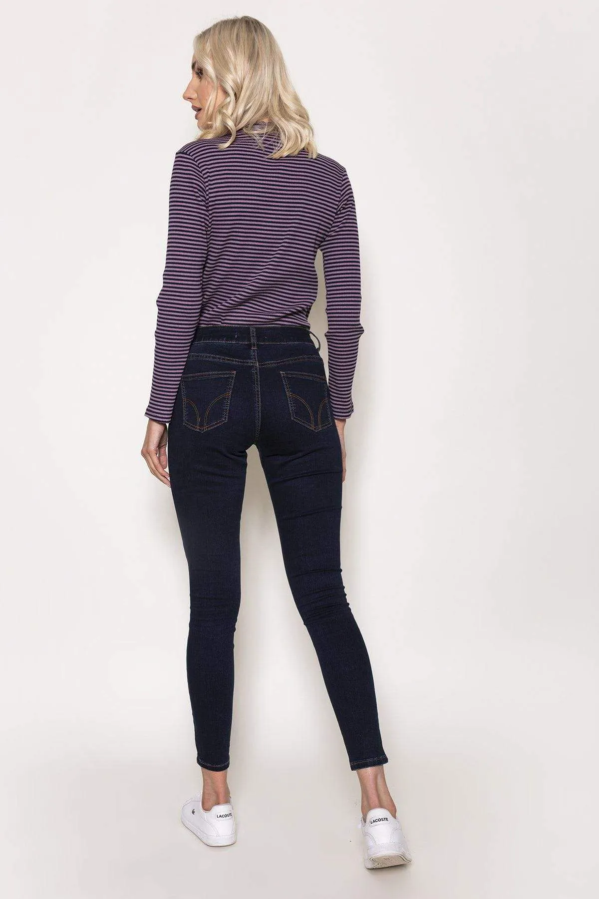 High Waist Denim Jeans in Indigo