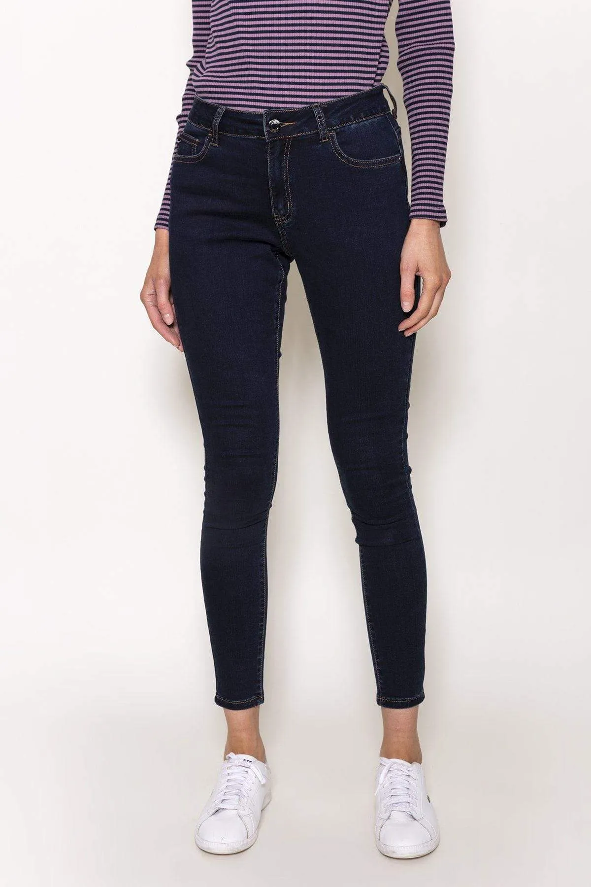 High Waist Denim Jeans in Indigo