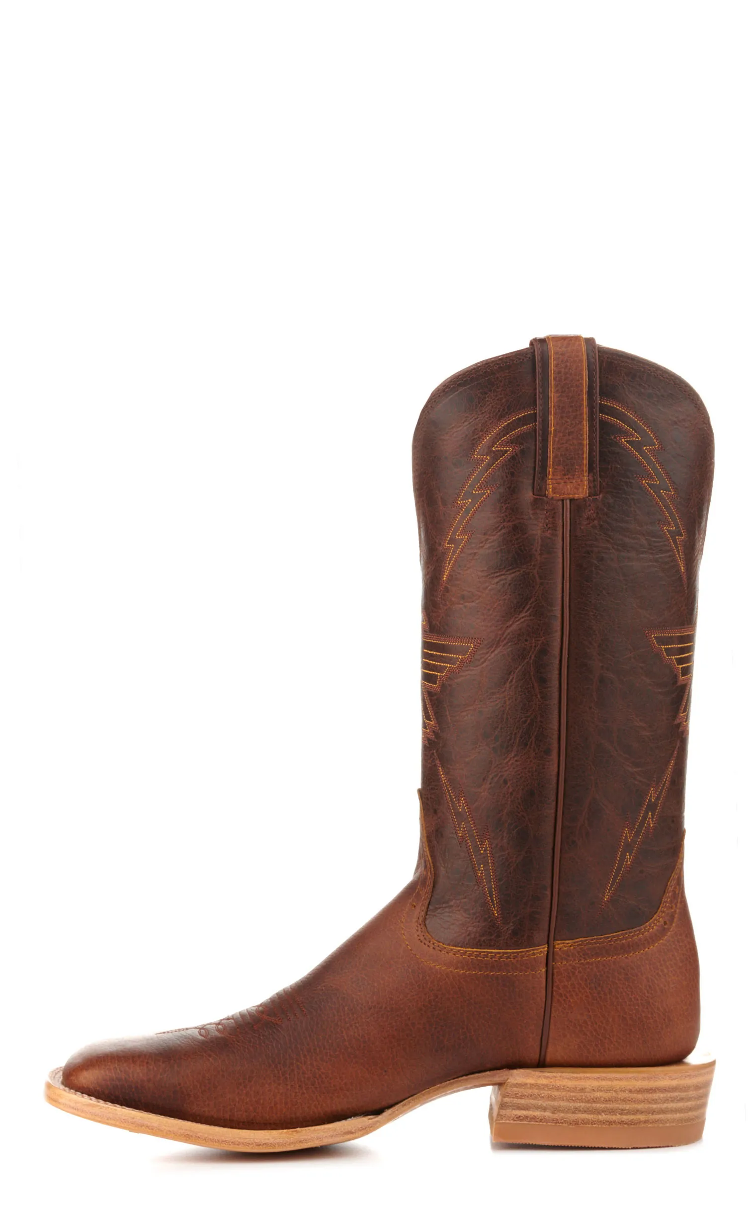 Hondo Men's Falcon Rust Oil-Tanned and Rust Brown Square Toe Cowboy Boots