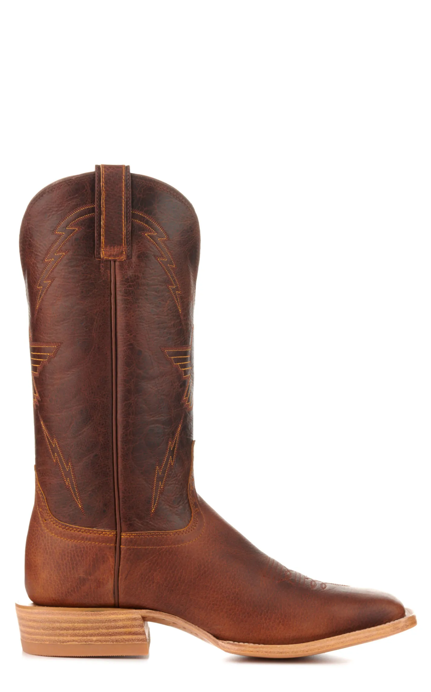 Hondo Men's Falcon Rust Oil-Tanned and Rust Brown Square Toe Cowboy Boots