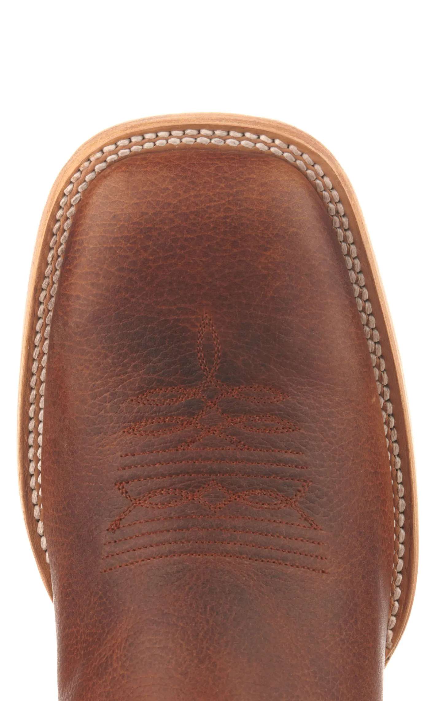 Hondo Men's Falcon Rust Oil-Tanned and Rust Brown Square Toe Cowboy Boots