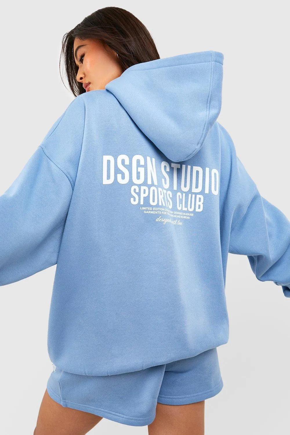 Hoodies & Sweatshirts | Dsgn Studio Sports Club Slogan Oversized Hoodie | boohoo