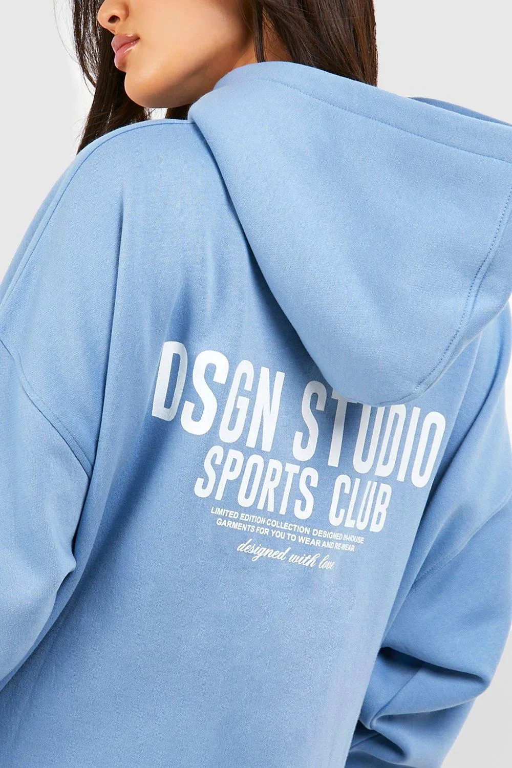 Hoodies & Sweatshirts | Dsgn Studio Sports Club Slogan Oversized Hoodie | boohoo