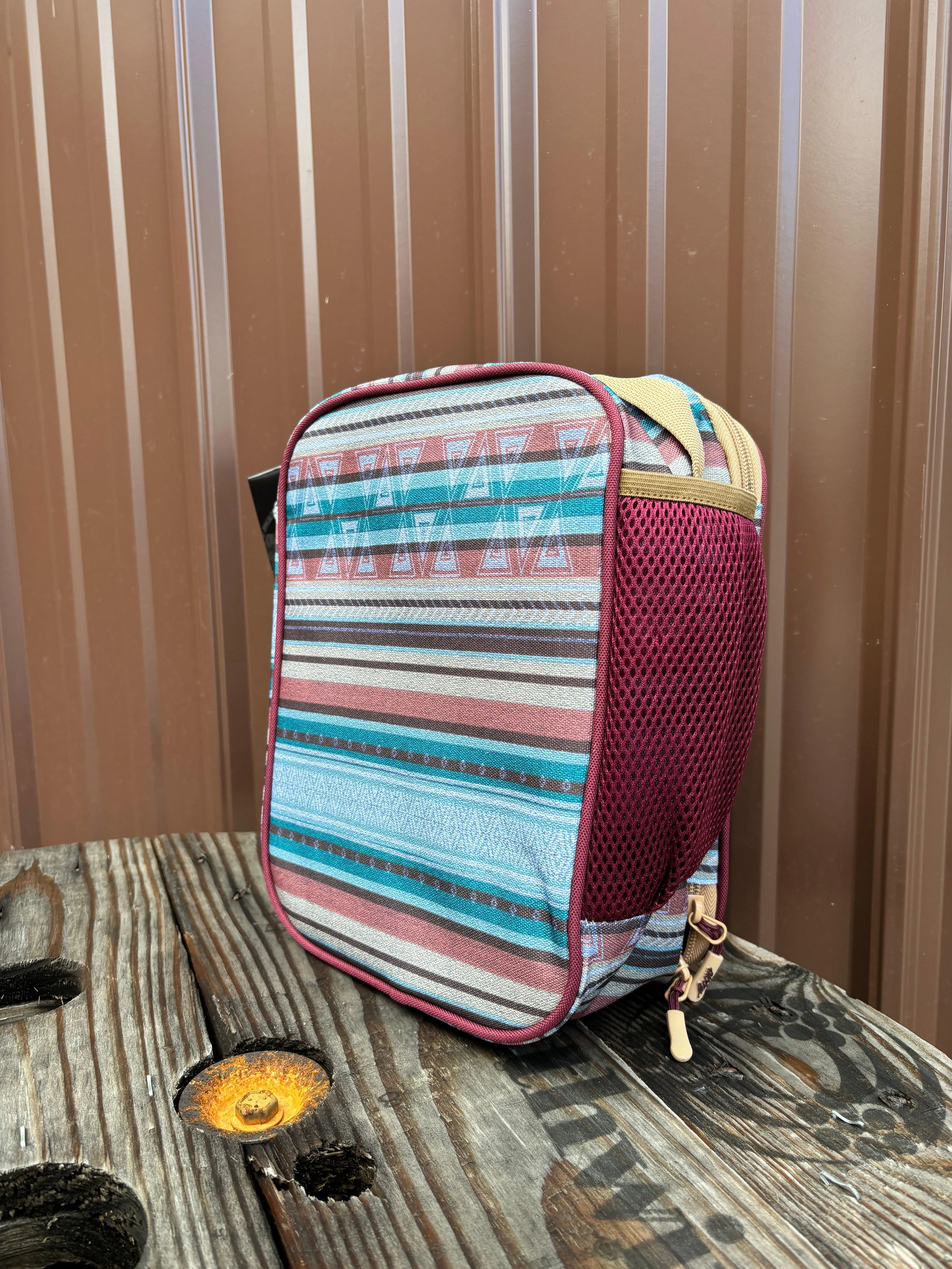 Hooey Tan Southwestern Serape  Print  Lunch Box HLB005-TNSP