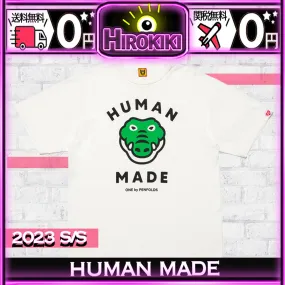 HUMAN MADE  |Unisex Street Style Collaboration Logo T-Shirts