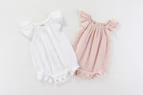 Isla 100% cotton romper: 0-6M, 6-12M, 1-2Y