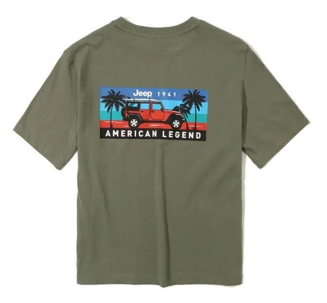 JEEP  |Unisex Street Style Logo Graphic Prints T-Shirts