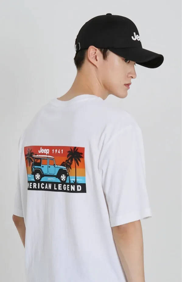 JEEP  |Unisex Street Style Logo Graphic Prints T-Shirts