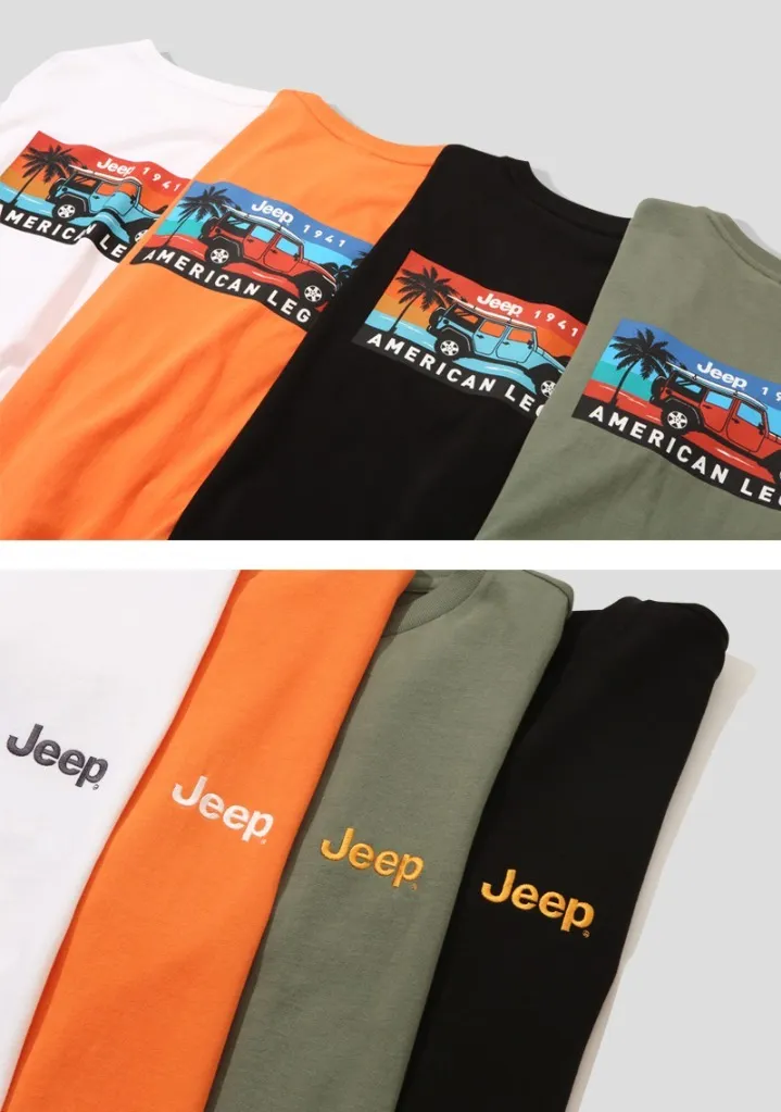 JEEP  |Unisex Street Style Logo Graphic Prints T-Shirts