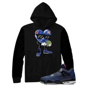 Jordan 4 Winter Loyal Blue Hustle Heart Hoodie