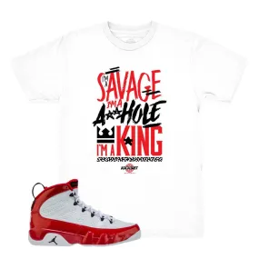 Jordan 9 Gym Red Savage King Shirt