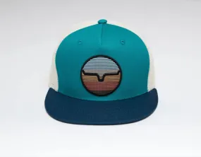 Kimes Ranch The Graduate Trucker Hat-Teal