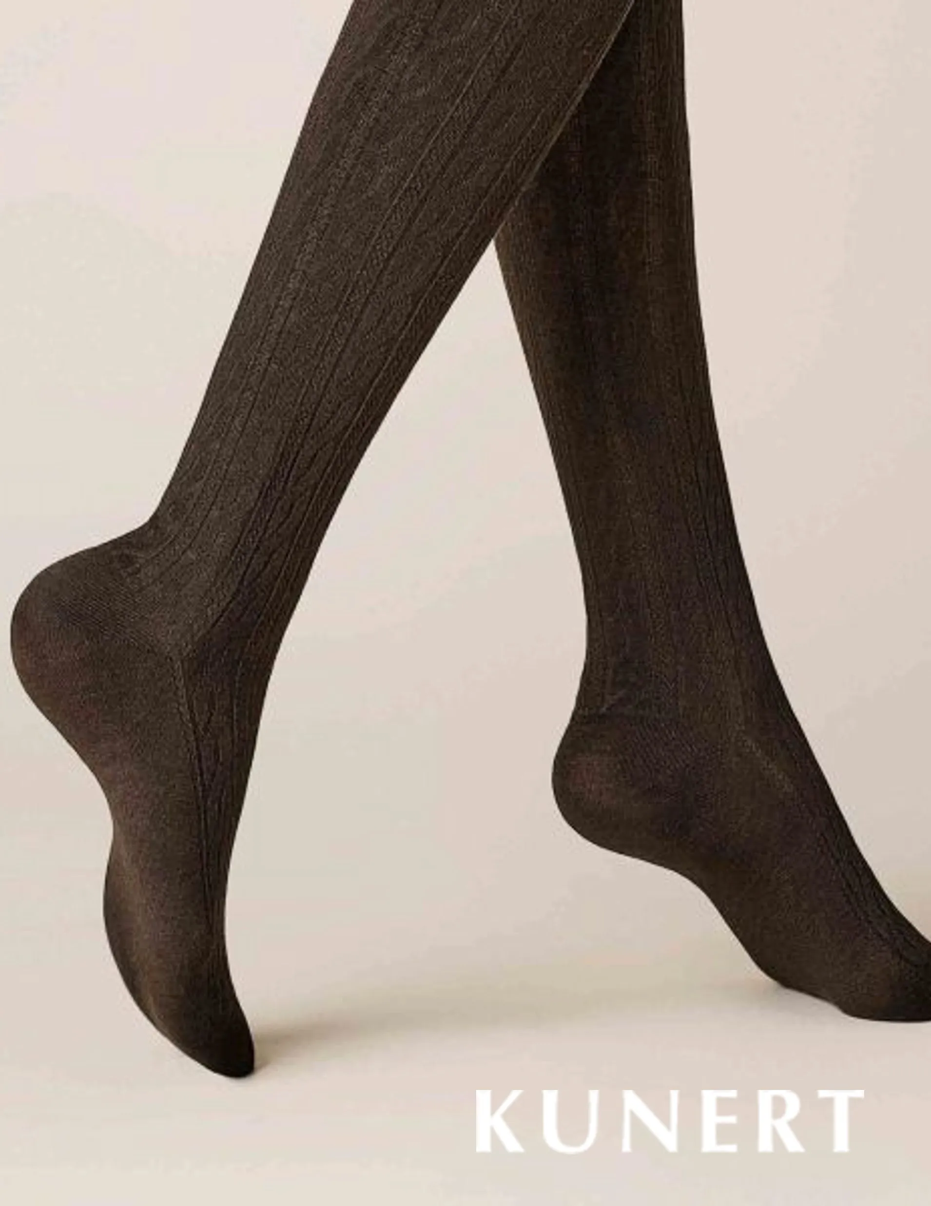 Kunert Winter Dreams Brown Wool/Cotton Plait Tights 394300