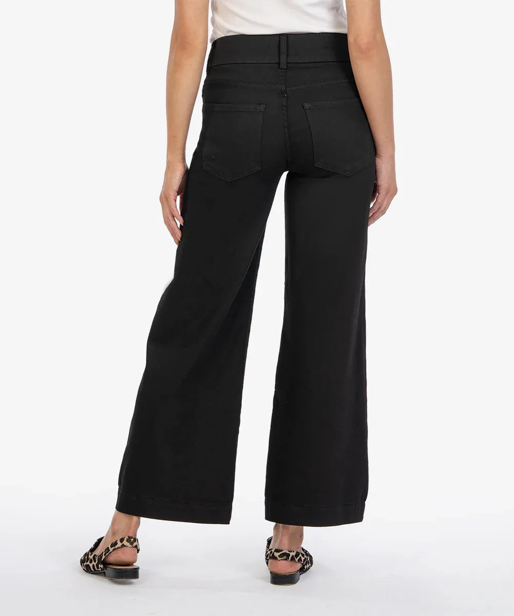 Kut Denim Meg High Waist Ankle Wide Leg Jeans | Black