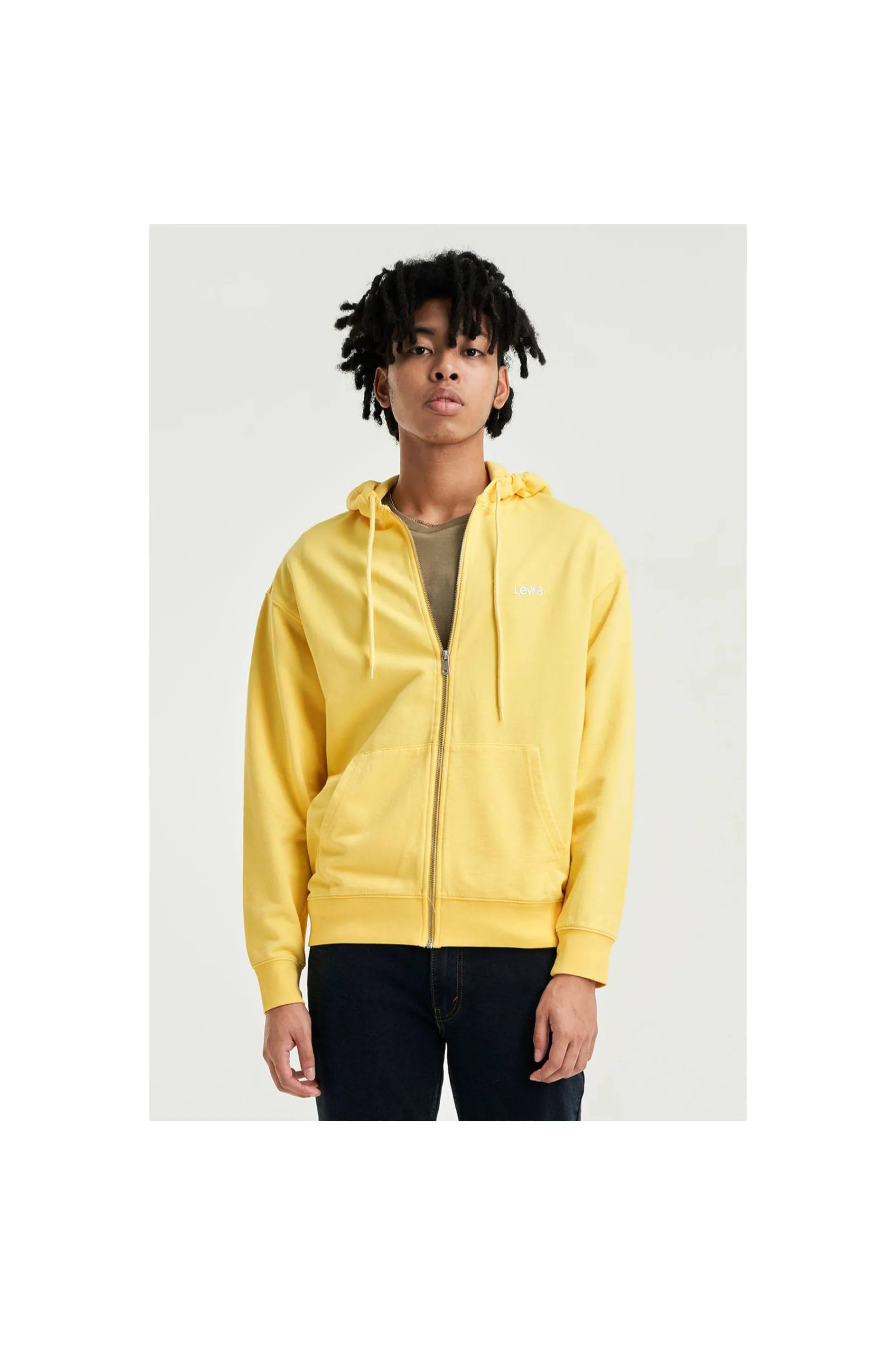 Levi's ® Levis Seasonal Zip Up Lemon Zest Yellow Men Hoodies