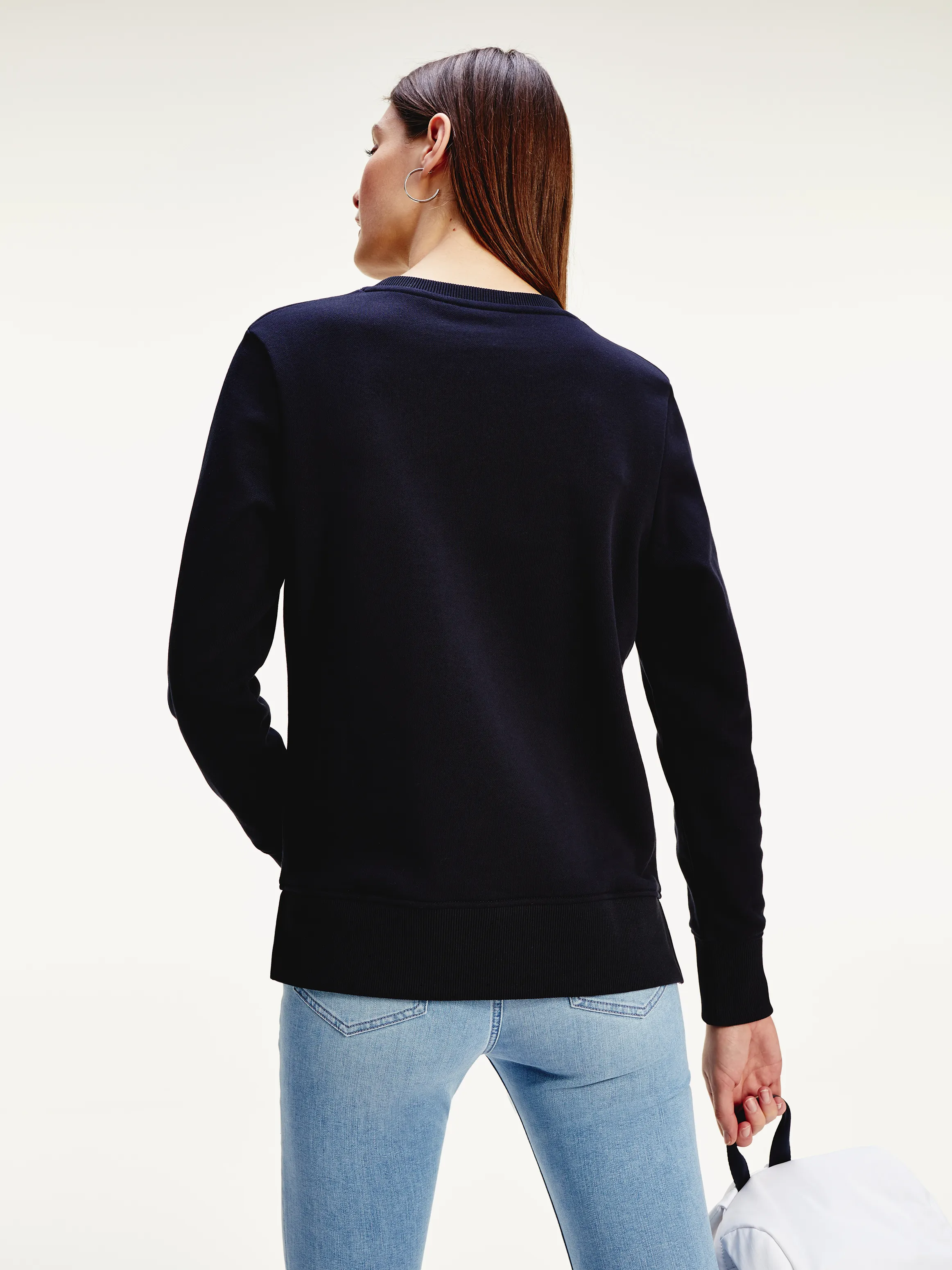 Logo Cotton Crew Neck Sweatshirt | Sweatshirts & Hoodies |   Tommy Hilfiger