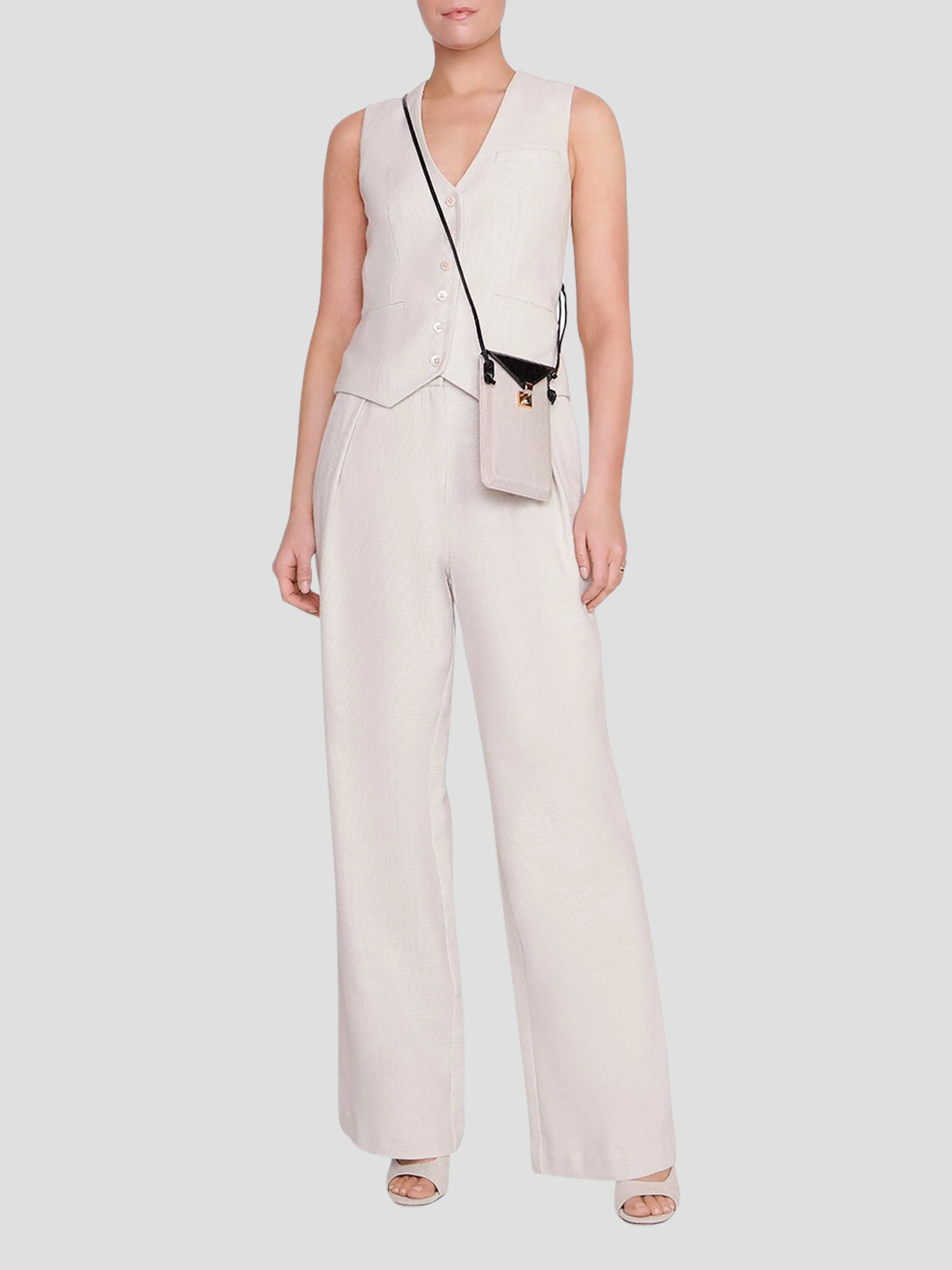 Luisa Straight Pant in Oatmeal