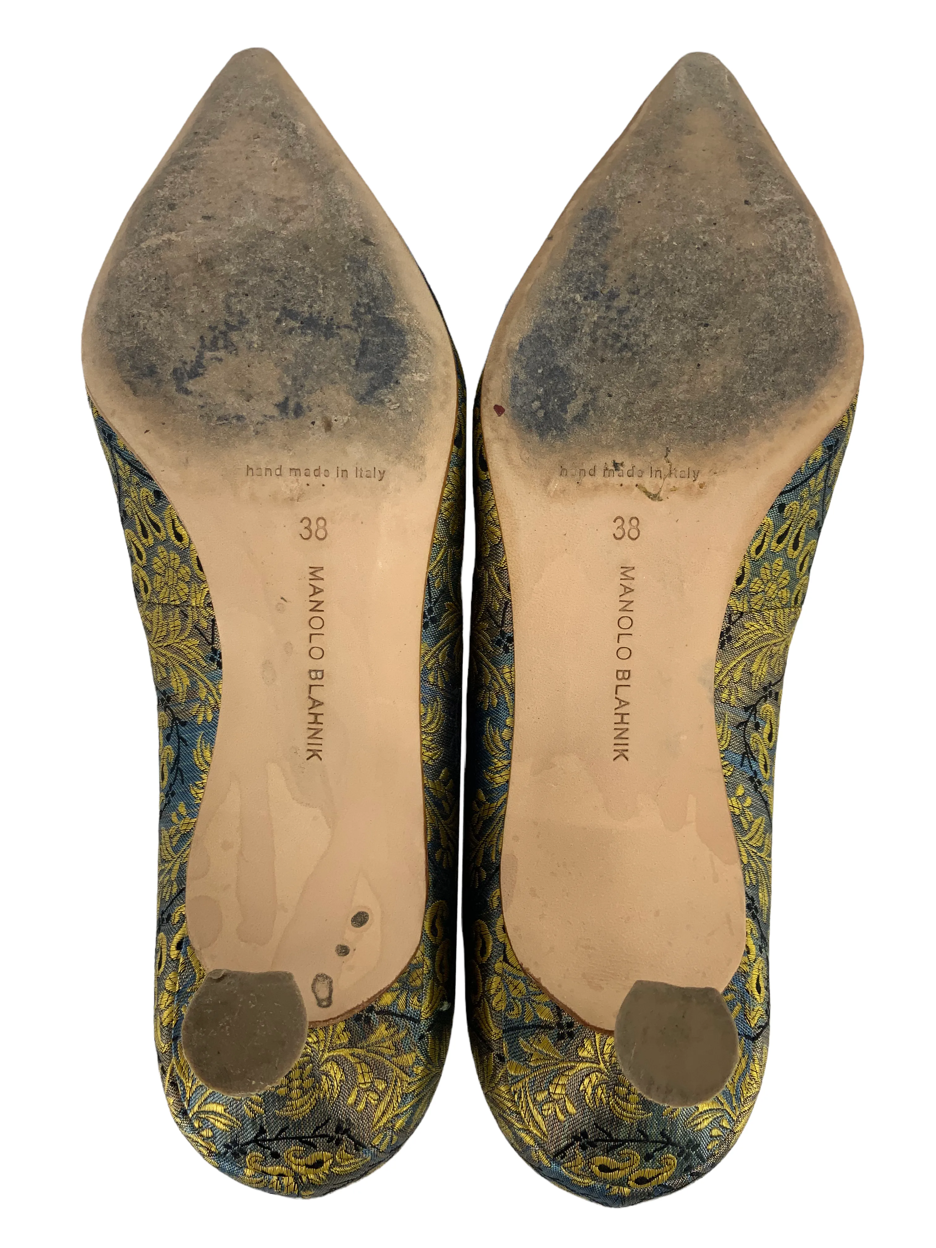 Manolo Blahnik Paisley Satin Tradimod Pumps Size 8