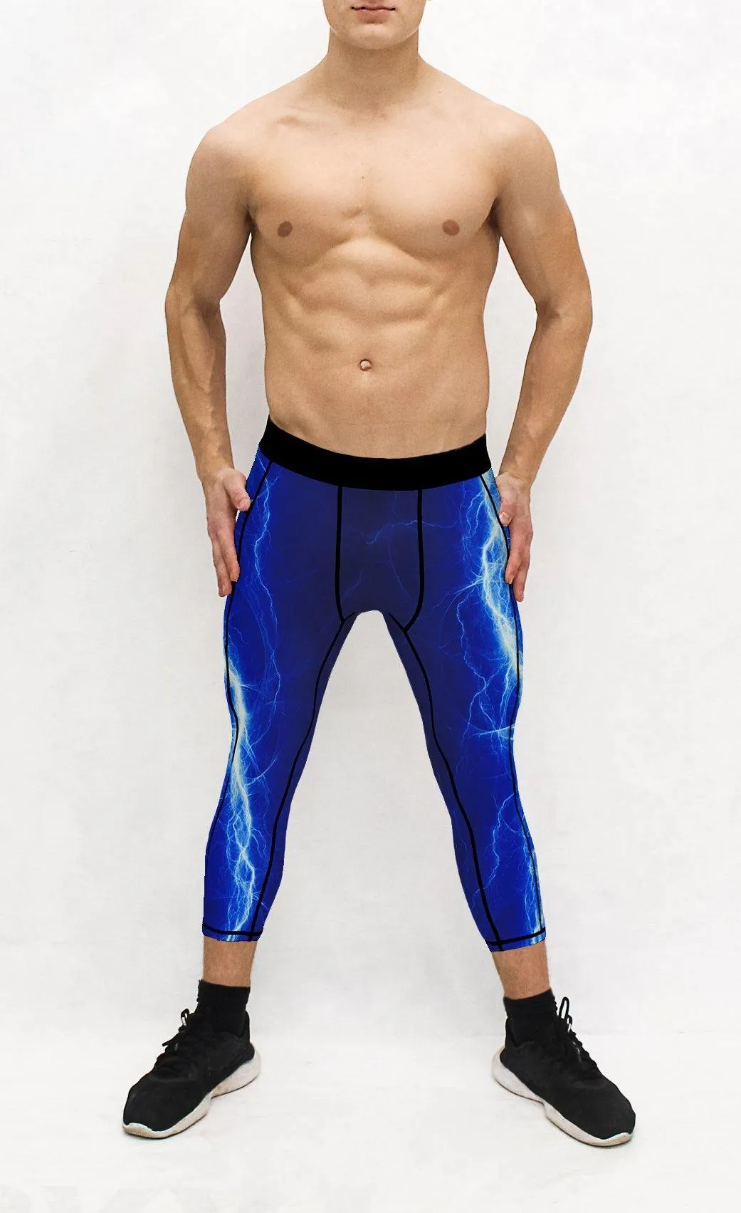 Men's Blue Lightning Tights