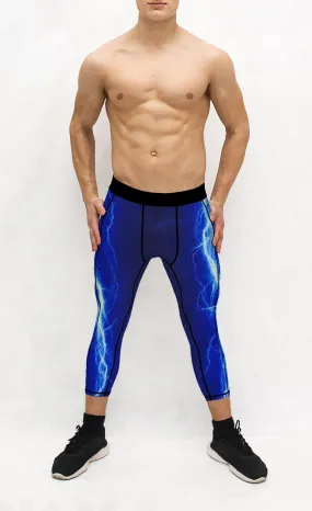 Men's Blue Lightning Tights