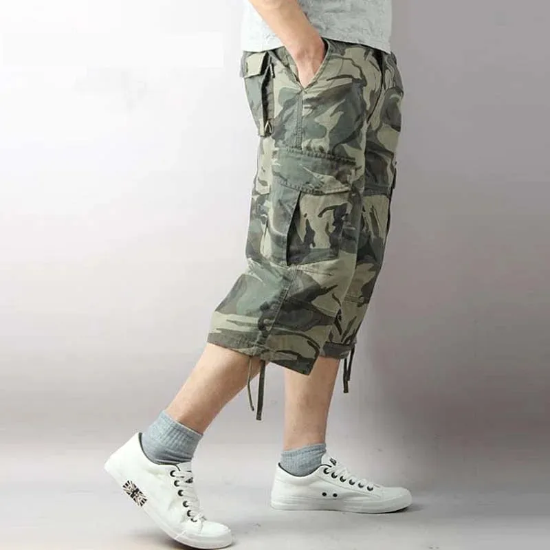 Men's Summer Casual Loose Baggy Mid-Waist Zipper Fly Closure Shorts