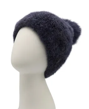 Mink Hat w/ Fox Fur Pom