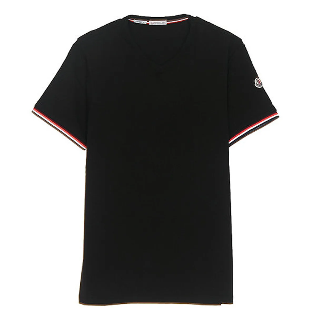 MONCLER  |V-Neck Plain Cotton Short Sleeves Logo V-Neck T-Shirts