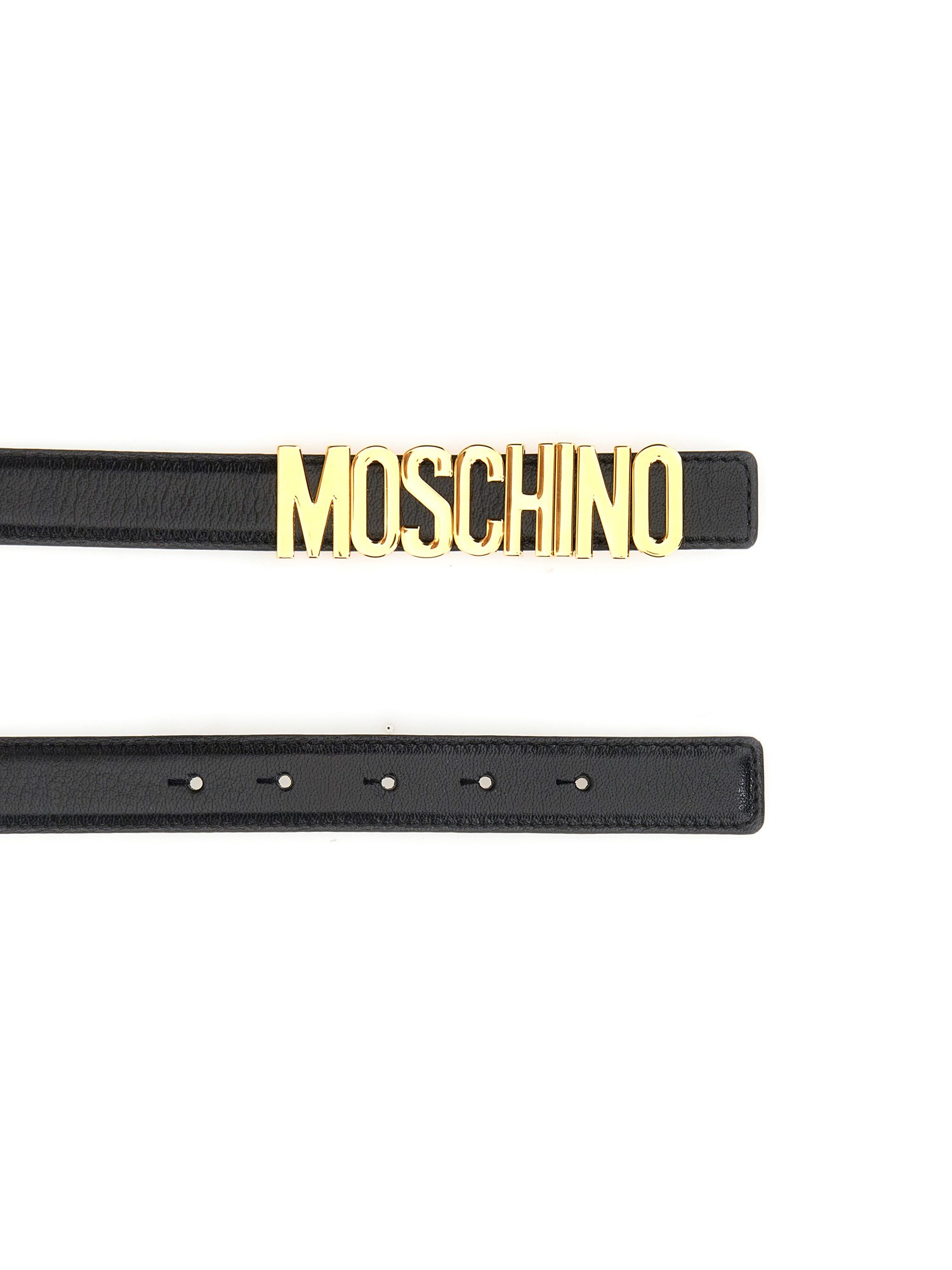 MOSCHINO    LEATHER BELT WITH LOGO