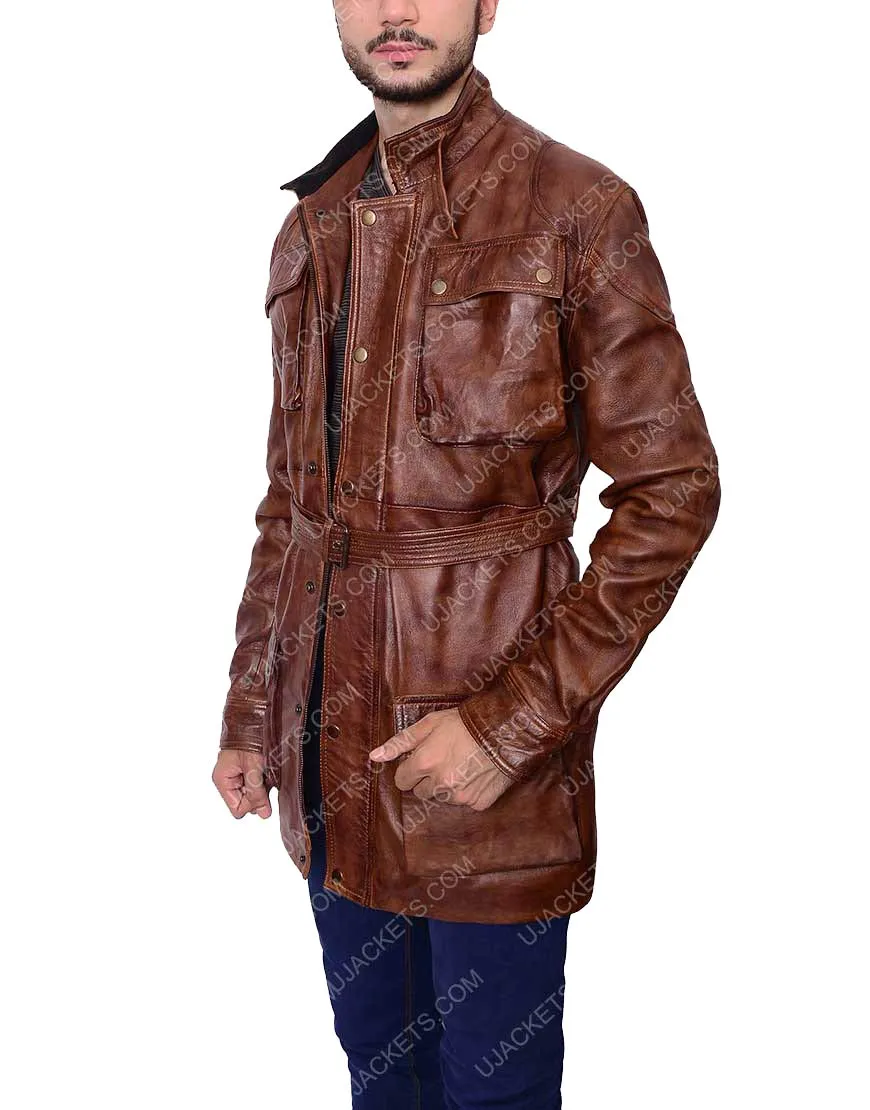 Motorcycle Brad Pitt Benjamin Button Leather Jacket - UJackets