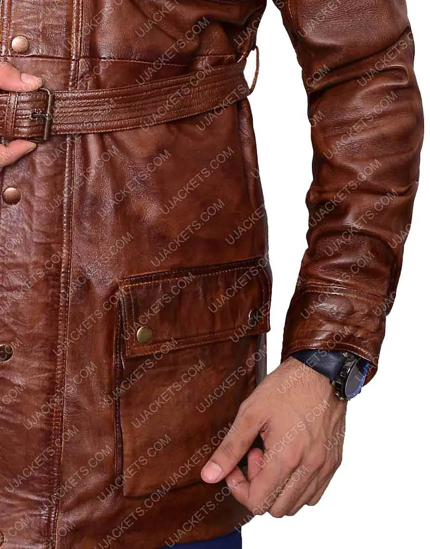 Motorcycle Brad Pitt Benjamin Button Leather Jacket - UJackets